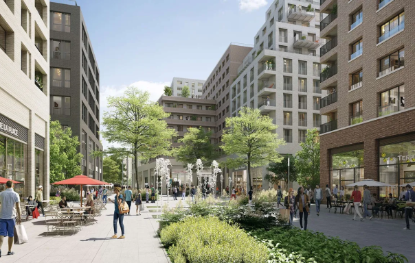 coeur de ville à Bobigny, construction de 4 immeubles de logements avec le B.E.T. COTEC